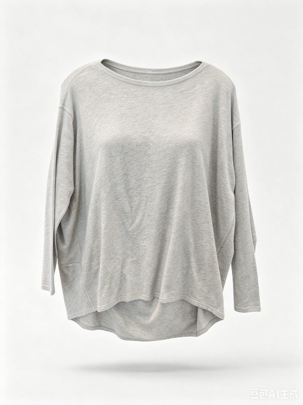 Light Gray Relaxed Women's Pullover Top